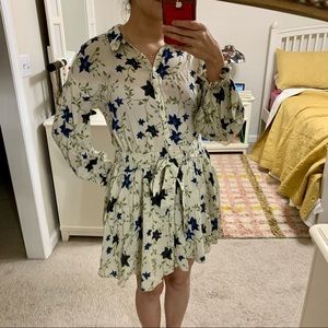 Free People Dress Lighten Up Mini Tea Combo Long Sleeve Women’s XS Shirt Button